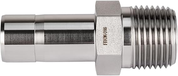 316 Stainless Steel Tube Fitting Adapter 1/4" Tube Stub x 1/4" Male NPT 8000 psi, SS-AM-FT4-NS4