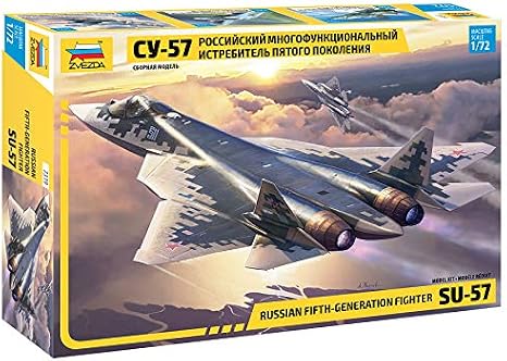 ZVEZDA 7319 - Russian Fifth-Generation Fighter SU-57 - Plastic Model Kit Scale 1/72 Lenght 29.5 cm / 11.5" 122 Parts