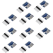 10pcs Female Micro USB to DIP 5-Pin Pinboard, 2.54mm Micro USB Type Interface Power Adapter Board 5V Breakout Module