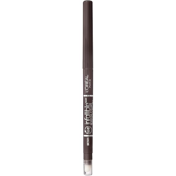 L'Oreal Paris Makeup Infallible Never Fail Original Mechanical Pencil Eyeliner with Built in Sharpener, Brown, 0.008 oz.