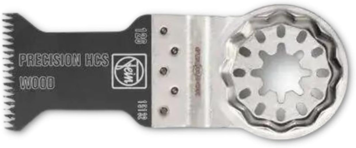 Fein Starlock E-Cut Precision Saw Blade - Precision Cutting for Wood, Drywall & Soft Plastics, Double-Row Japanese Teeth, Narrow Waisted, 1-38 Width, 2 Length, 3-Pack - 63502126270