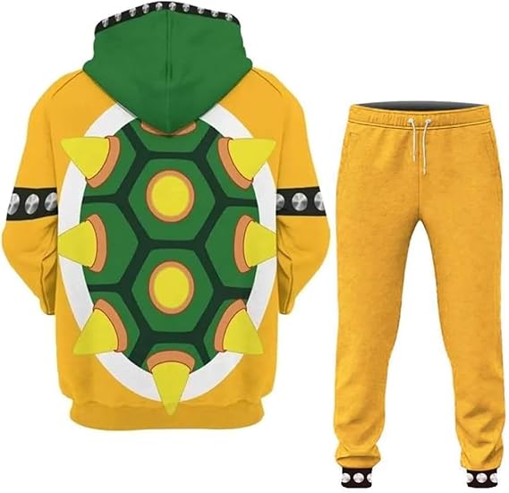Lmetsky Anime Cosplay Costume Hoodie,Anime Hoodie Sweatshirt Anime Hoodie 3D Printed Adult Outfit Men 2Pcs