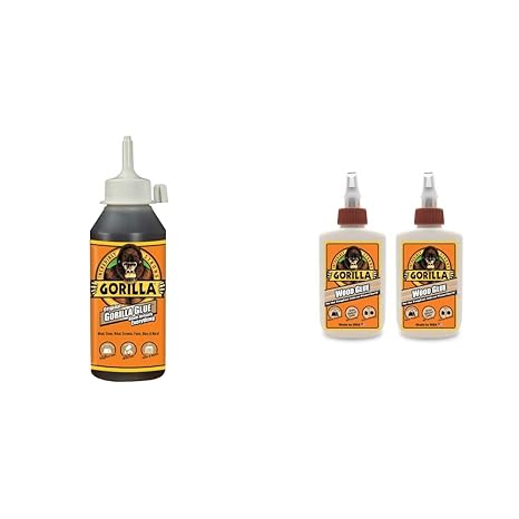 Gorilla Glue (Pack of 1) and Wood Glue (Pack of 2)