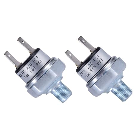 Air Pressure Switch 165-200 PSI 1/8"-27 NPT DC 24V 12V Air Compressor 200PSI 165PSI