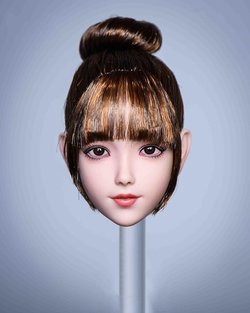 16 Scale Female Head Sculpt,Beauty Charming Girl Head Carved for 12inch Female PH TBL JO Action Figure Body Collection G