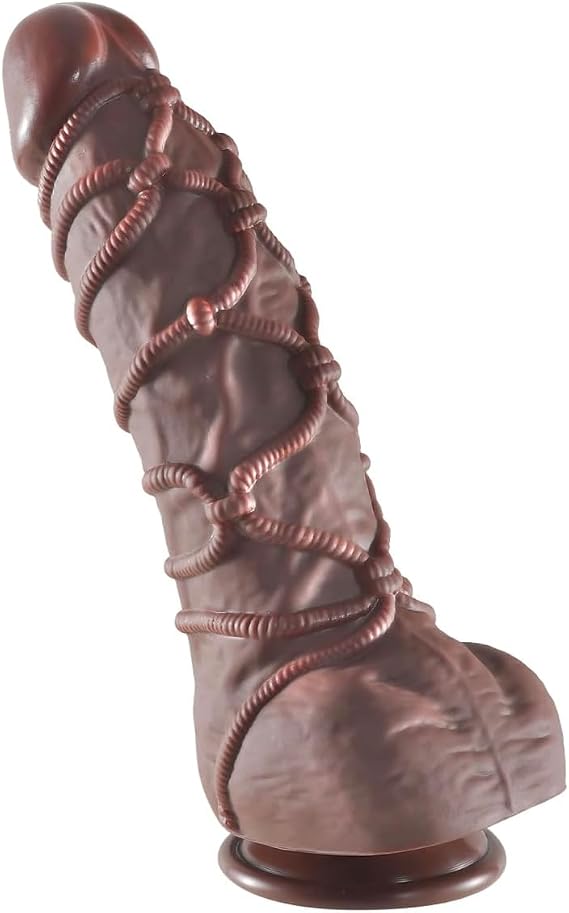 8 Inch Realistic Silicone Toy with Textured Grip and Powerful Suction Base GS65382