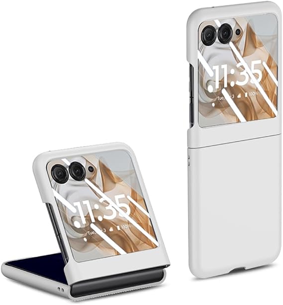 Motorola Razr 50 Case, Motorola Razr 50S Case, Motorola Razr 50/Razr 50S Cover COKOVI Motorola Razr 50/Razr 50S Smartphone Case Hinged Protection with LCD Film on the Back Folding Carrying Case