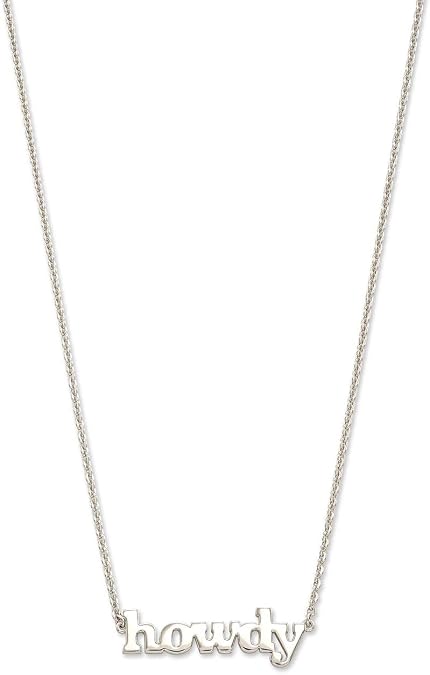 Kendra Scott Howdy Pendant Necklace in Sterling Silver, Demi-Fine Jewelry for Women