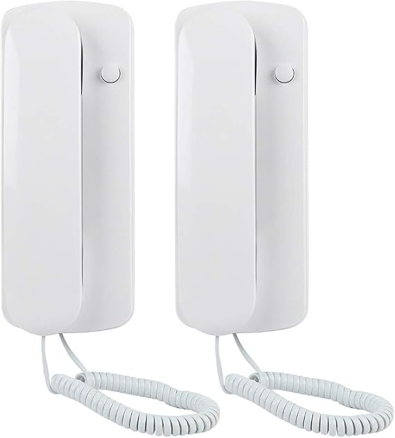 Maxmartt Home Intercom, Wired Two Way Intercom Doorphone Audio Villa Home Office Non-Visual Interphone