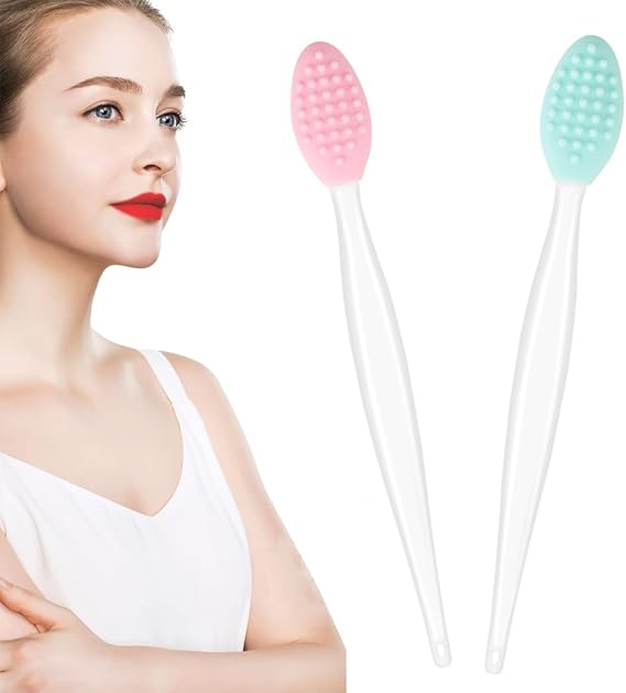 Silicone lip scrub brush lip Scrubber tool lip Exfoliator brush exfoliating lip brushing tool for dark lips
