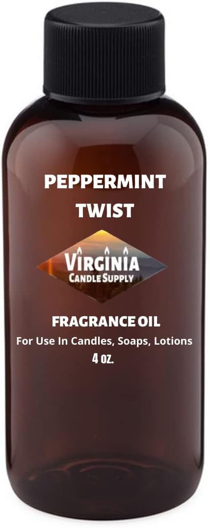 Peppermint Twist Type Fragrance Oil (Our Version of The Brand Name) (4 oz Bottle) for Candle Making, Soap Making, Tart Making, Room Sprays, Lotions, Car Fresheners, Slime, Bath Bombs, Warmers...