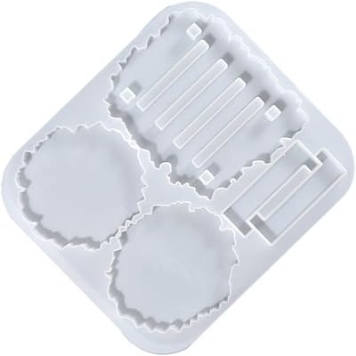 HOMSFOU Silicone Cup Mat Mold Crystal Epoxy and Rack Mold for Unique Drink Creative Crafting and Home Decor Projects