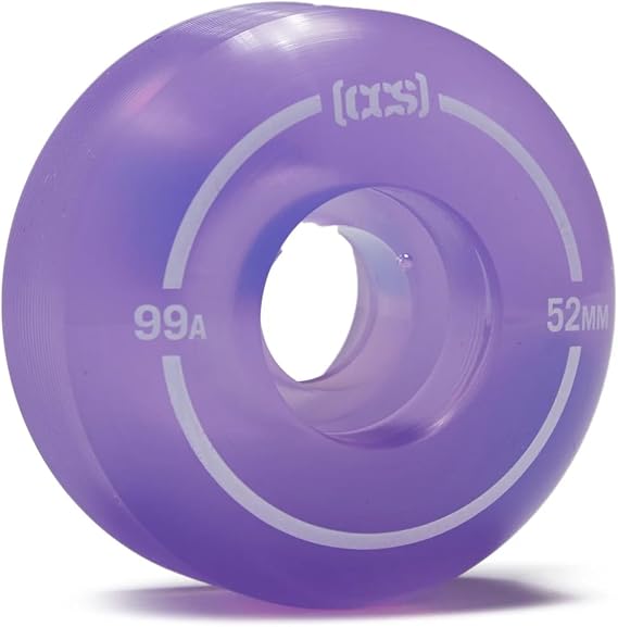 [CCS] Clear Skateboard Wheels | Professional Grade | Polyurethane | 99A Durometer | Size 52mm | Set of 4