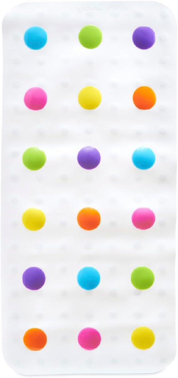 Munchkin DotsTM Bath Mat for Kids, Multicolored, 30.5x14.25 Inch