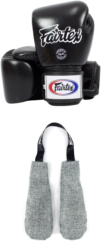 Fairtex BGV1BR Boxing Gloves & Deodorizer Set | Breathable, Shock Absorbent Muay Thai Gloves with Odor Neutralizing Inserts | Perfect for Boxing, Kickboxing, MMA, Fitness