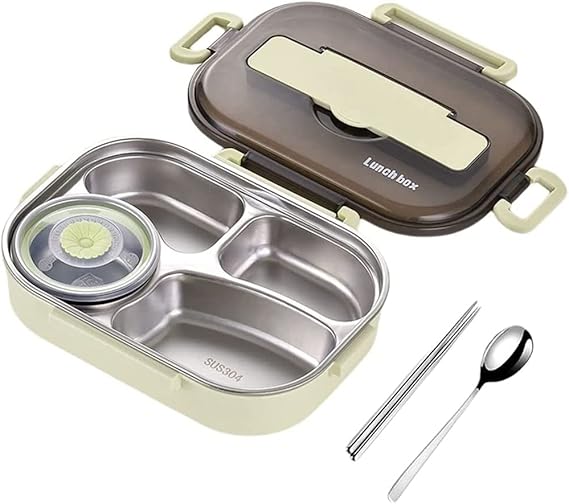 Bento Box Lunch Boxes, 1500ML Thermal Insulation Bento Lunch Box with Soup Bowl Tableware Set, Leak-Proof Lunch Containers with Compartments, Microwave Dishwasher Safe Available
