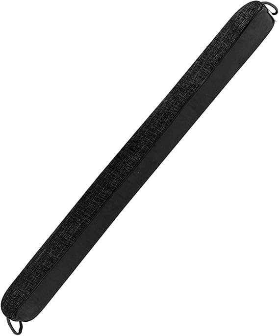 36 Inch Door Draft Stopper, Triangle Under Door Draft Blocker Noise Stopper, Interior Sound Proof Snake Draft Insulation Stopper, Weighted Wind Blocker Draft Guard for Bottom of Door (Black, L)
