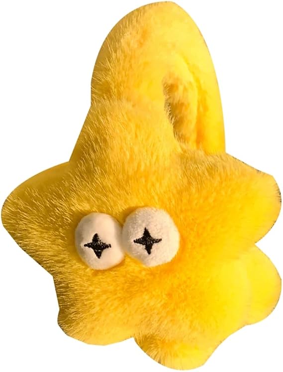 Lovely Cartoon Star Earmuffs for Women Fluffy Ear Covers Ski Plush Headband Outdoor Winter Warm Windproof Ear Warmers