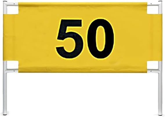 OVARIA Golf Rangefinders Distance Sign, Steel Pipe Digital Sign 50-200 Digital Canvas Driving Range Equipment, Measuring Swing Distance, for Driving Range Backyard (Size : 50m)