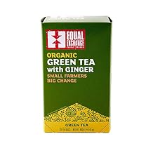 Equal Exchange Organic Green Tea with Ginger, 20 Count