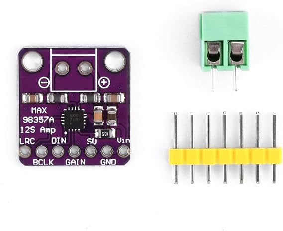 1 Set MAX98357 I2S Audio Amplifier Module, Audio Amplifier Unfiltered Class D Amplifier, Support ESP32 Raspberry Pi Audio Component Amplifiers Receivers and Amplifiers