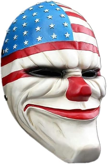 Payday2 Mas k - Game Character Cosplay Mask for Halloween, Unisex Resin Mask for Costume Parties Masquerade