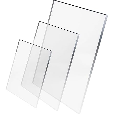 DNQ Crystal Clear Acrylic Perspex Plastic Sheet Panel 4mm Thickness Transparent for Multipurpose Crafting, DIY, Picture Frame, Painting, Shed Windows (1, A4 (21.0 x 29.7cm))