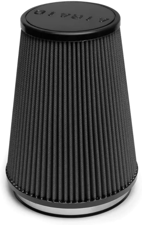 Airaid 702-469 Universal Clamp-On Air Filter: Round Tapered; 6 Inch (152 mm) Flange ID; 9 Inch (229 mm) Height; 7.5 Inch (191 mm) Base; 5 Inch (127 mm) Top, Black