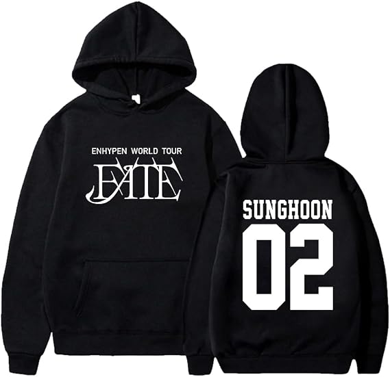 MARLLEGEBEE Enhypen Merch En World Tour Hoodie SUNGHOON Logo Long Sleeve Sweatshirts Women Men Hip Hop Clothes