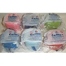 Andover CO-Flex NL 2"x5Yds Color 6-Pack Cohesive Flexible Elastic Latex Free Bandage Compression Self Adherent Wrap Bright Neon Purple Yellow Blue for Children Animals Pets Cats Dogs Horses 5200CP