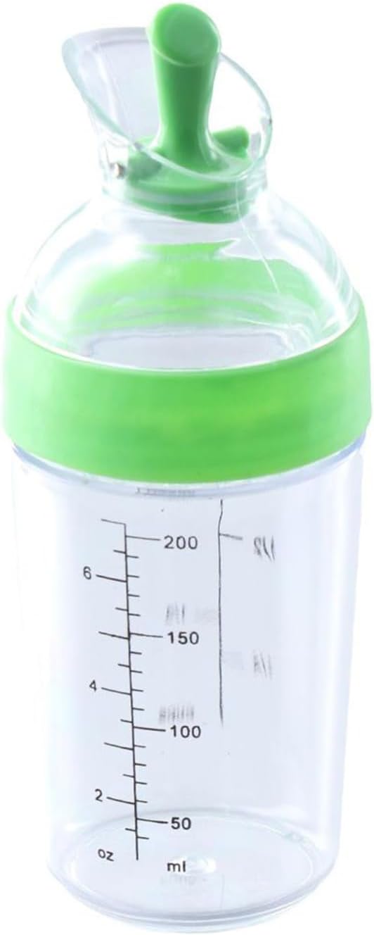 Salad Dressing Mixer, Used To Hold Sauces, Leak Proof, Salad Seasoning Pot with Scale, Green Kitchen Seasoning Pot, Storage of Various Sauces, Salad, Tomato Sauce, Green, 8.5oz