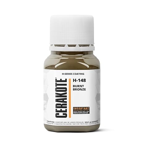 CERAKOTE (Oven Cure) H-Series Burnt Bronze [ 4oz ] H-148T - Our Ceramic Technology Combines Performance with Color on All- Metals, Polymers + More - (Part B) Included