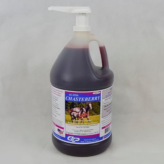 SU-PER Chasteberry Supplement for Horses, 1 Gallon with Pump Liquid