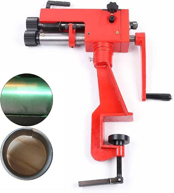 7in Sheet Metal Bead Roller Bending Bender Rolling Machine 6die Rm-08 Red Device,sheet Metal Forming And Steel Bender Stability Smooth Low Carbon Pipe Bender Tubing Bender