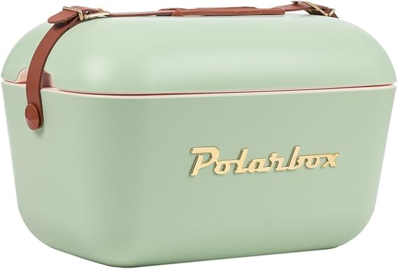 Polarbox Portable Cooler - Mini Cooler 20L Beach Cooler Small Portable Cooler Vintage Cooler Adjustable Handle Polarbox Cooler Portable Mini Cooler