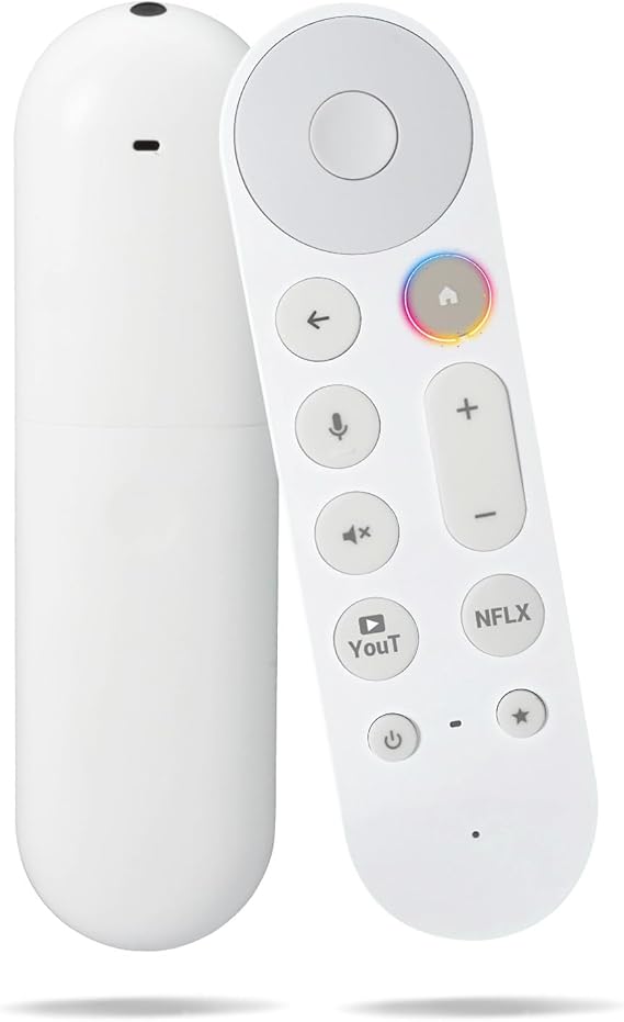 Replacement Remote for Google TV Streamer (4K), Voice Search Remote with Buzzer, Compatible with Chromecast Google TV and Streaming - White