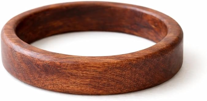 Mahogany Wood Ring for Men and Women, Custom Engraved Wedding Band