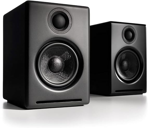 Audioengine A2 Plus Wireless Bluetooth Desktop Speakers, 60W, Black