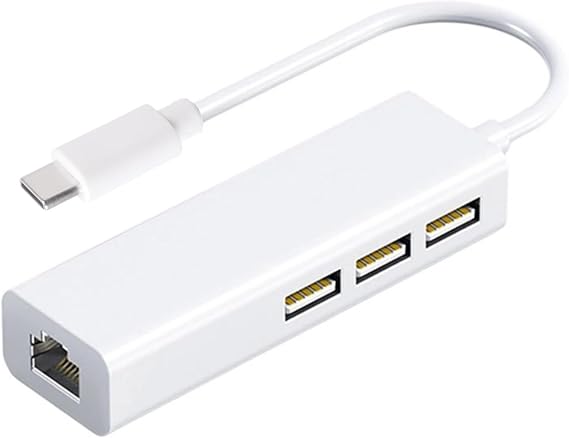 USB C/a RJ45 Networking Adapter with 3 USB2.0 Port Wide Compatibility for Desktop Laptop Tablets C/a to Ethernet and Expansion