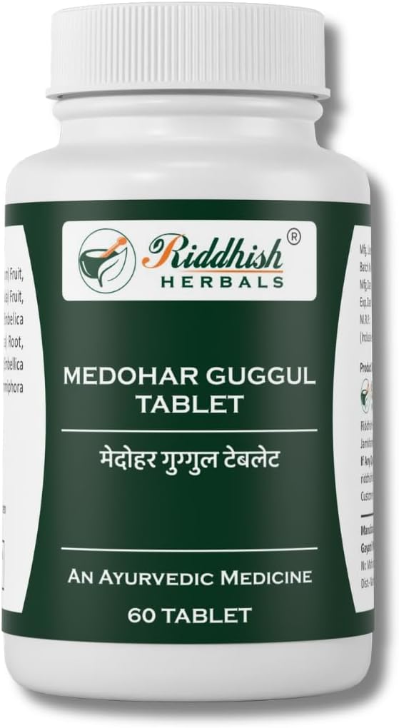 Medohar Guggul Tablets | Traditional Herbal Tablets | Botanical Blend | 60 Tablets | Pack of 1