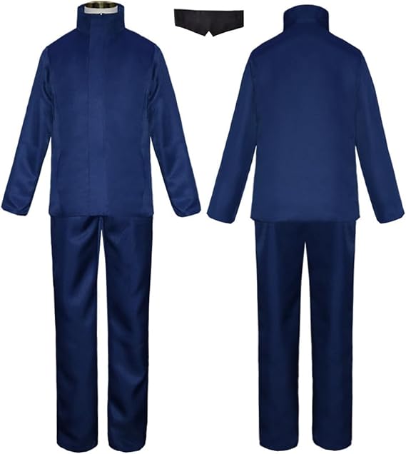 Boys Gojo Satoru Cosplay Costume School Uniform Suit Anime Halloween Outfits Yuji Coat Pants Full Set