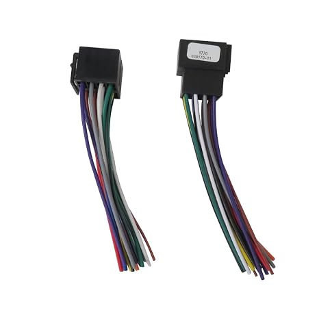 Car 16 Pin ISO Radio Wiring Harness Adapter Male & Female Replacement Kit Fit for Alpine IVA-D106 X009-WRA, X109-WRA, IVE-W535HD, IVEW535HD, IVE-W530, INE-W967HD, CM2396