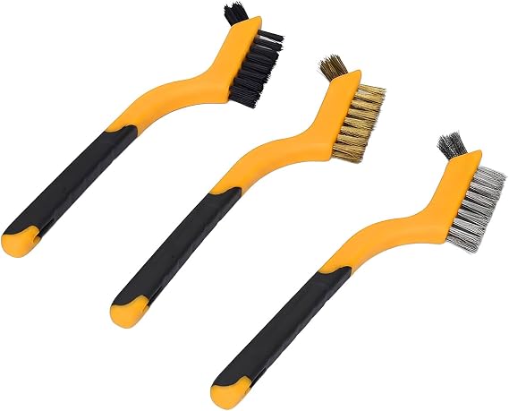 Mini Tel Fırça Seti 3 Parça 180 MM Tepeli Metal Pas Boya Çok Amaçlı Temizleme Çelik Fırça Seti