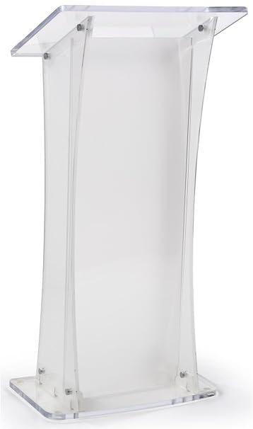 Displays2go Floor Standing Clear Acrylic Podium