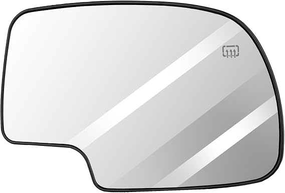 ECCPP Mirror Glass Power Heated Passenger Fit for Chevy Avalanche Suburban | Silverado Tahoe for Gmc Sierra Hybrid Classic Yukon|Heated|88986362 9589382 88986364 56021|Passenger Side(RH)