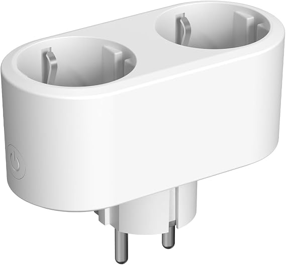 Smart Socket Dual Socket, Smart Power Timer Plug, Smart Sharing 16A WiFi Plug with Voice Control Timer Current Meter Power Off Memory Function for Home, Compatible with Zigbee/BLEmesh/TY APP