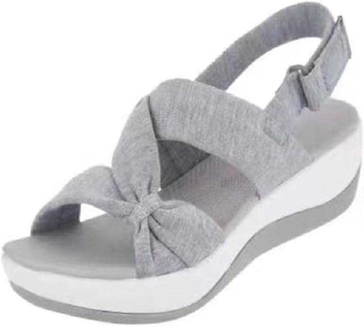 Generic Summer Sandals for Women 2024 Orthopedic Arch Support Walking Shoes Casual Comfortable Platform Wedges Strappy Sandal