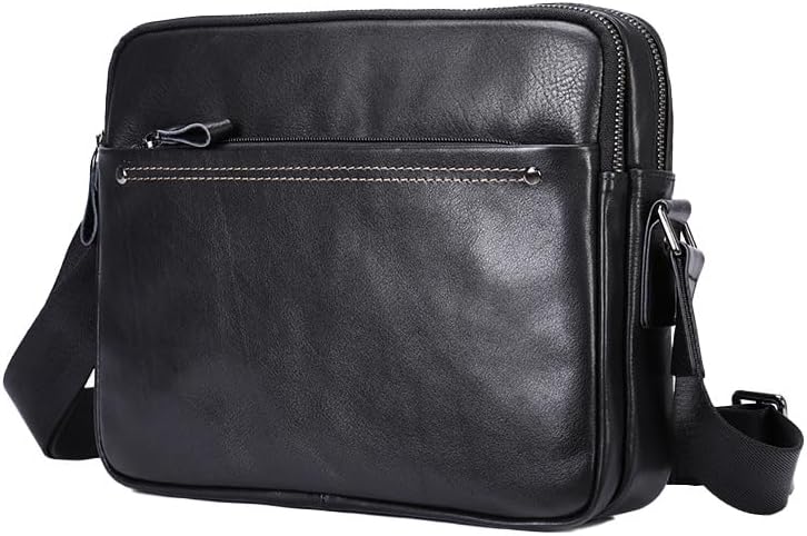 Men's Genuine Leather Messenger Bag Shoulder Satchel Crossbody Briefcase Purse Fashion Business Casual Travel