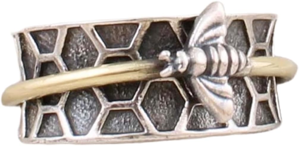 Ring Sppier 925-sterling Solid Silver Been Handicraft Boho Antique Thumb Spinner Etsy Cyber Valentine's Day|WW_RPCSB_3154