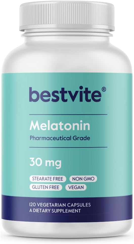 BESTVITE Melatonin 30mg (120 Veg Caps) - High Dose Melatonin